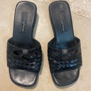 Brighton Rhoda Women's Black Woven Mules sandals